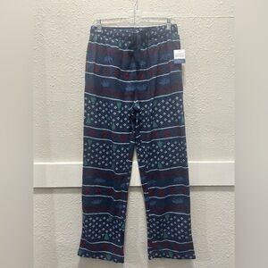 Lucky Brand Fleece Navy Christmas Mens Pajama Pants NWT Small